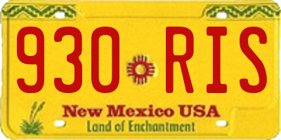 NM license plate 930RIS