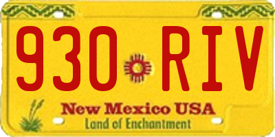 NM license plate 930RIV