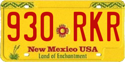 NM license plate 930RKR
