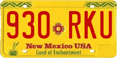NM license plate 930RKU