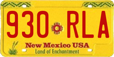 NM license plate 930RLA