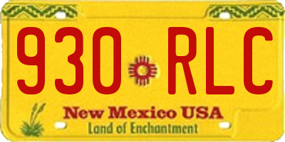 NM license plate 930RLC