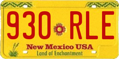 NM license plate 930RLE