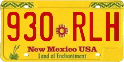 NM license plate 930RLH