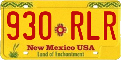 NM license plate 930RLR