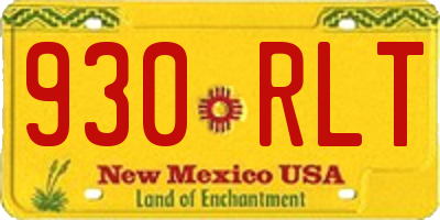 NM license plate 930RLT