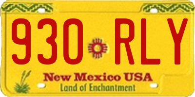 NM license plate 930RLY