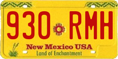NM license plate 930RMH