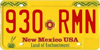 NM license plate 930RMN