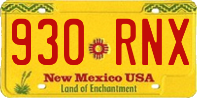 NM license plate 930RNX