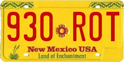 NM license plate 930ROT