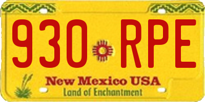 NM license plate 930RPE