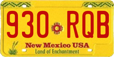 NM license plate 930RQB