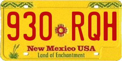 NM license plate 930RQH