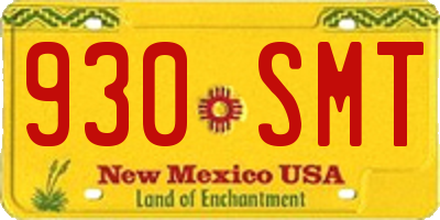 NM license plate 930SMT