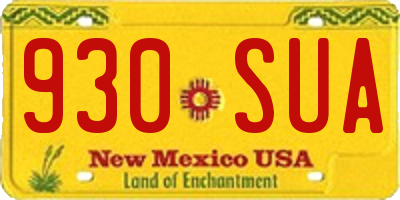 NM license plate 930SUA