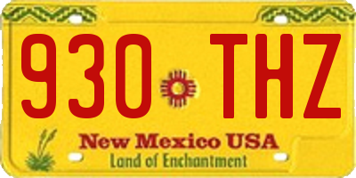 NM license plate 930THZ