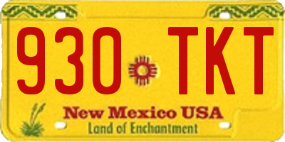 NM license plate 930TKT