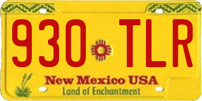 NM license plate 930TLR