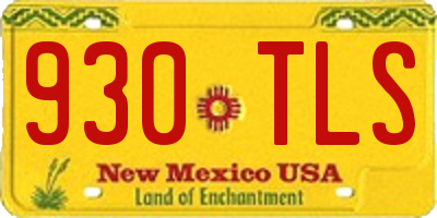 NM license plate 930TLS