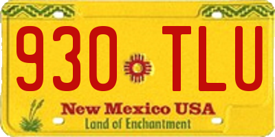NM license plate 930TLU