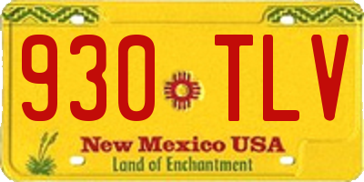 NM license plate 930TLV