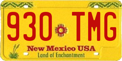 NM license plate 930TMG