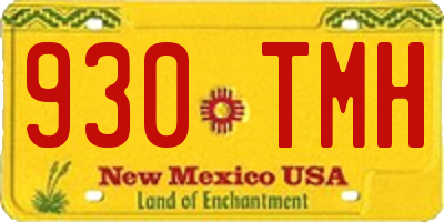 NM license plate 930TMH