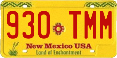 NM license plate 930TMM