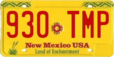 NM license plate 930TMP
