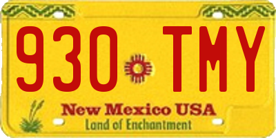 NM license plate 930TMY