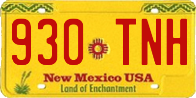 NM license plate 930TNH