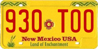 NM license plate 930TOO