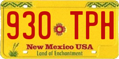 NM license plate 930TPH