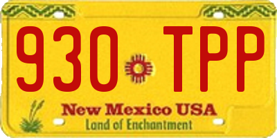 NM license plate 930TPP