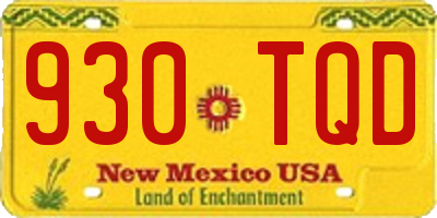 NM license plate 930TQD