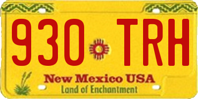 NM license plate 930TRH