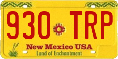 NM license plate 930TRP