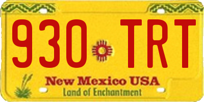 NM license plate 930TRT