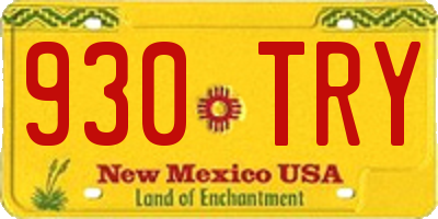 NM license plate 930TRY