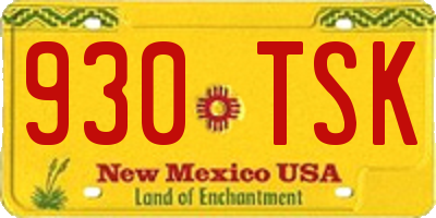 NM license plate 930TSK