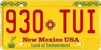 NM license plate 930TUI