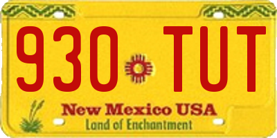 NM license plate 930TUT