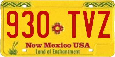 NM license plate 930TVZ