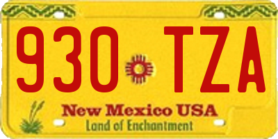 NM license plate 930TZA
