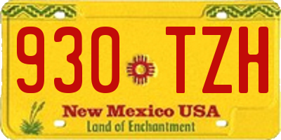 NM license plate 930TZH