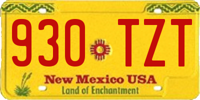 NM license plate 930TZT