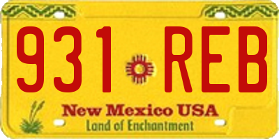 NM license plate 931REB