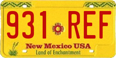 NM license plate 931REF