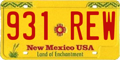 NM license plate 931REW